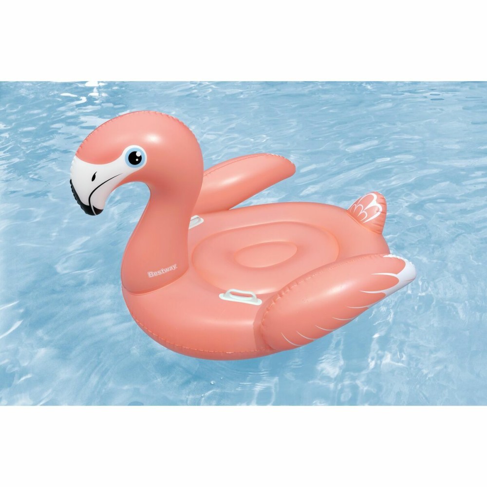 Bestway Inflatable Flamingo with Handles 168x120 cm +3 Years Beach Pool 41526