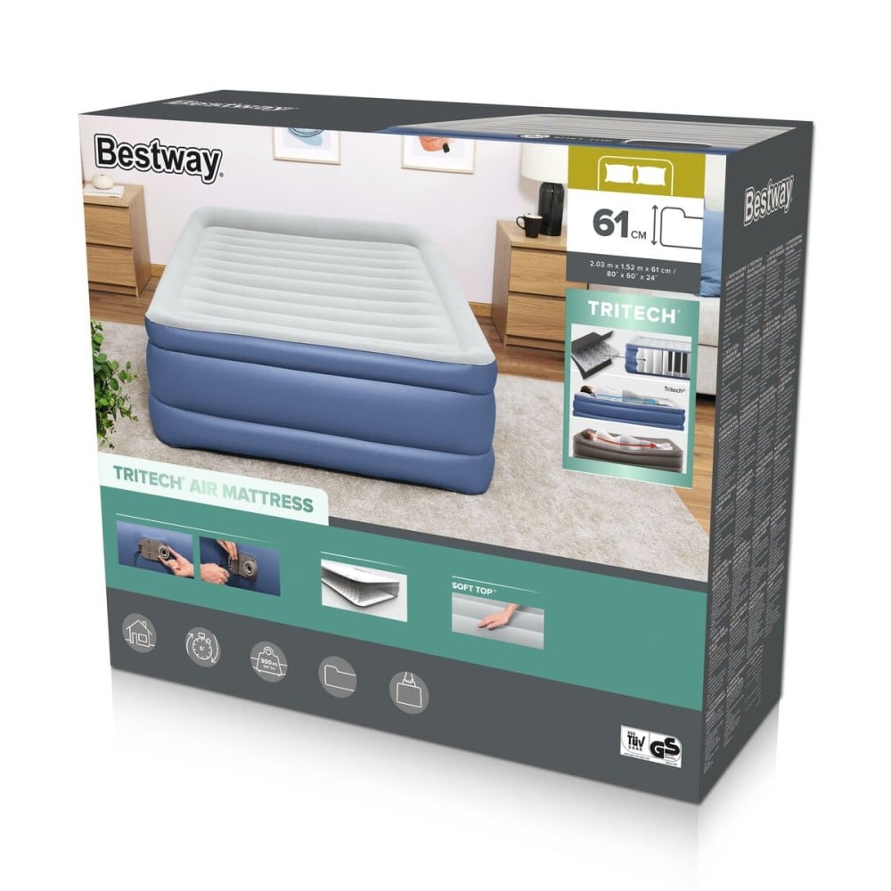 Bestway Double Bed with Motor 203x152x61 cm Inflatable & Camping 67690
