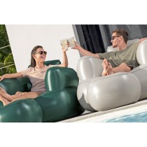 Bestway Fauteuil Gonflable avec Repose-pieds Couleur Assortie 107x99x80/48x48x36 cm