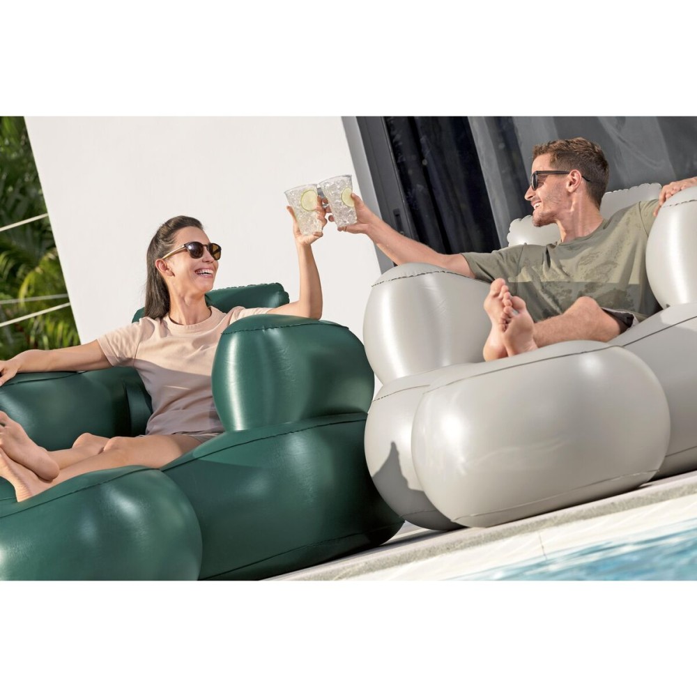 Bestway Fauteuil Gonflable avec Repose-pieds Couleur Assortie 107x99x80/48x48x36 cm