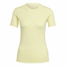 Damen Kurzarm-T-Shirt Adidas Techfit Training Gelb