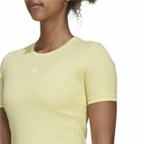 Damen Kurzarm-T-Shirt Adidas Techfit Training Gelb