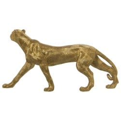 Decorative Figure Alexandra House Living Golden Plastic Cheetah 11 x 34 x 19 cm