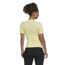 Damen Kurzarm-T-Shirt Adidas Techfit Training Gelb