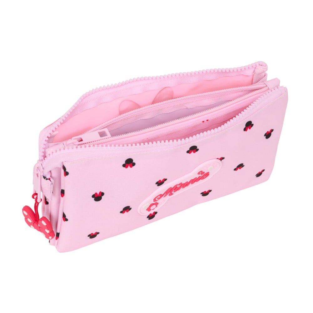 Triple Carry-all Minnie Mouse Naive Pink 22 x 12 x 3 cm