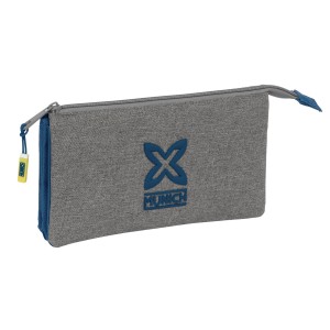 Dreifaches Mehrzweck-Etui Munich Street Blau Grau 22 x 12 x 3 cm