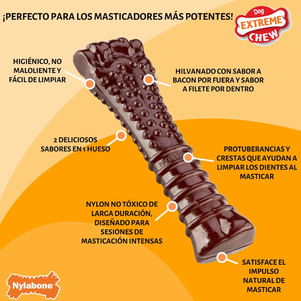 Knochen Nylabone Braun Bacon XL