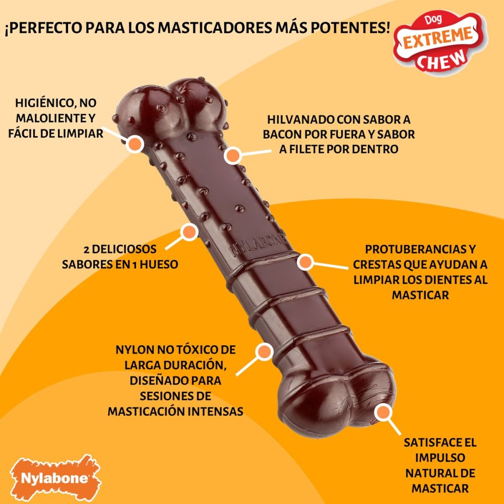 Bone Nylabone Brown Bacon M