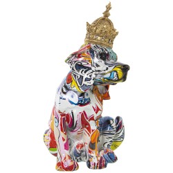 Deko-Figur Alexandra House Living Bunt Kunststoff Hund Krone 16 x 20 x 27 cm