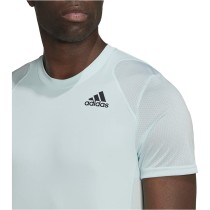 Herren Kurzarm-T-Shirt Adidas Club Tennis 3 Stripes Weiß