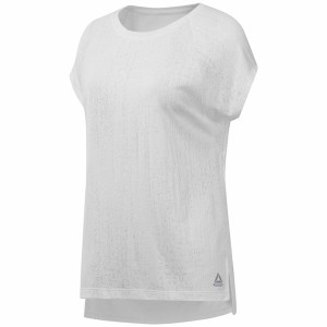 Ärmelloses Damen-T-Shirt Reebok Burnout Weiß