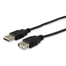Verlängerungskabel mit USB Equip 128852 Schwarz 5 m (1 Stück)