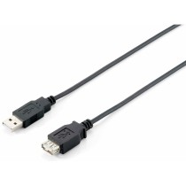 Verlängerungskabel mit USB Equip 128852 Schwarz 5 m (1 Stück)