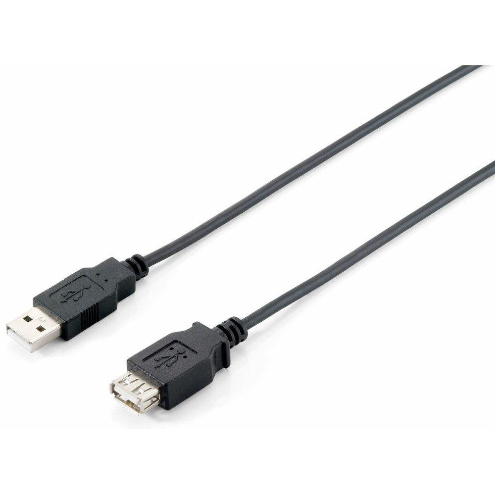 Verlängerungskabel mit USB Equip 128852 Schwarz 5 m (1 Stück)