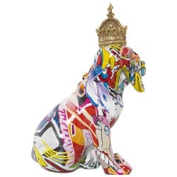 Deko-Figur Alexandra House Living Bunt Kunststoff Hund Krone 16 x 20 x 27 cm