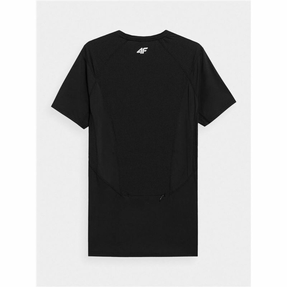 Herren Kurzarm-T-Shirt 4F Run Schwarz