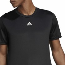 Herren Kurzarm-T-Shirt Adidas Aeroready HIIT Back Schwarz