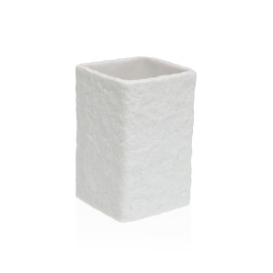 Zahnbürstenhalter Versa Viti Weiß Harz 7,4 x 10,6 x 7,4 cm