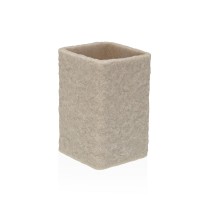 Zahnbürstenhalter Versa Viti Beige Harz 7,4 x 10,6 x 7,4 cm