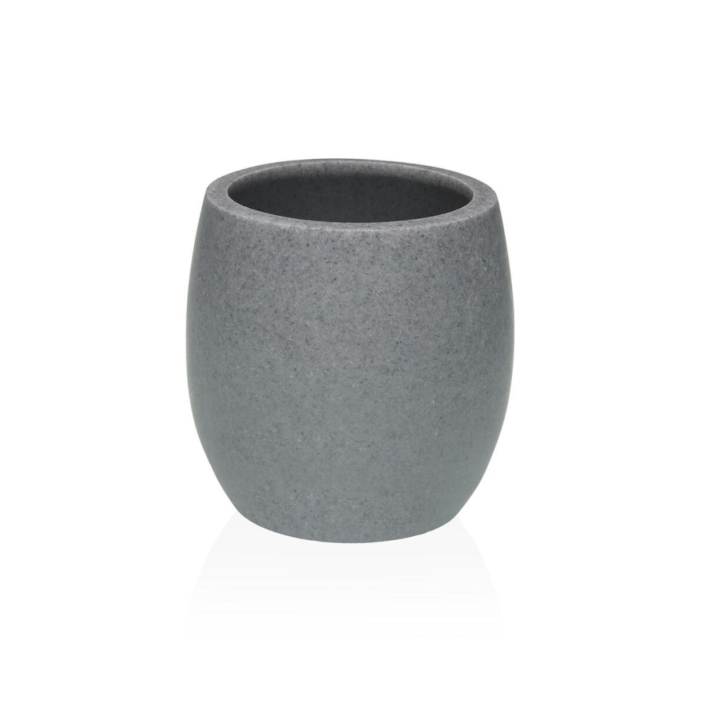 Support pour brosses à dents Versa Luvo Gris Résine 7,5 x 11,1 x 7,5 cm