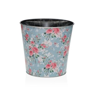 Blumentopf Versa XL Blau Metall Minimalistisch 16,5 cm