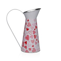 Vase Versa Red Metal Hearts 16 x 28 x 22 cm