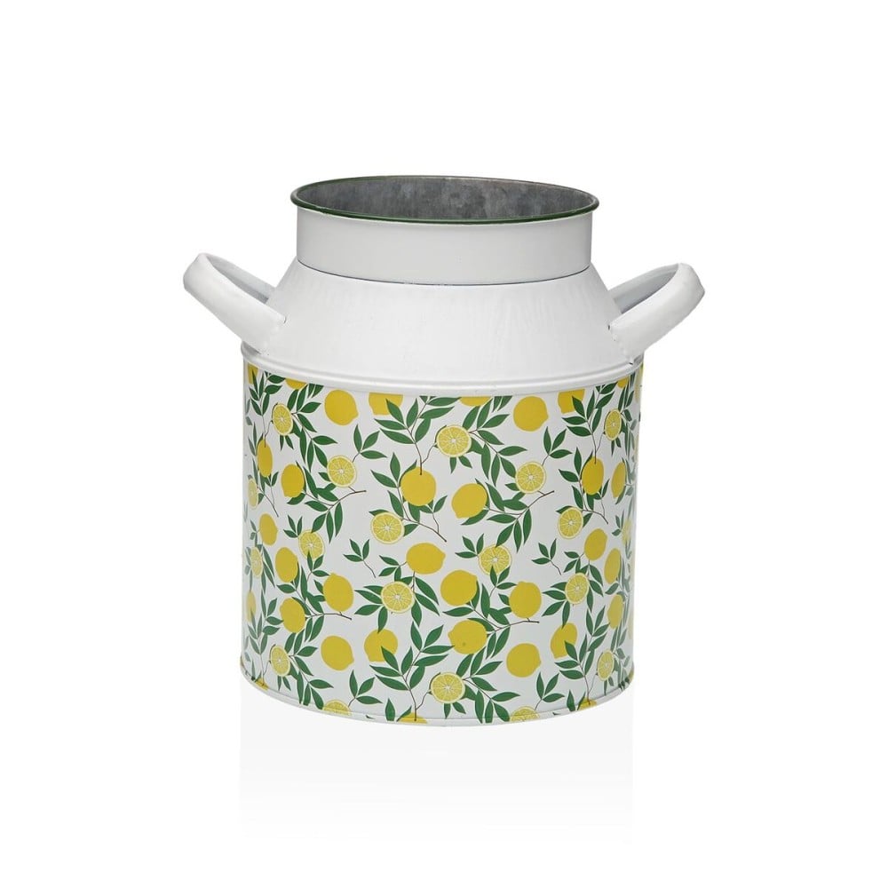 Vase Versa Gelb Zitronengelb Metall 13 x 15,5 x 21 cm