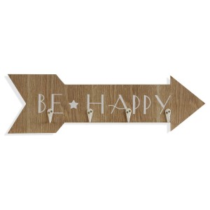 Portemanteau Versa Be Happy Bois MDF 4 x 14,5 x 48 cm