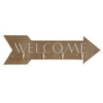 Portemanteau Versa Welcome Bois MDF 4 x 14,5 x 48 cm