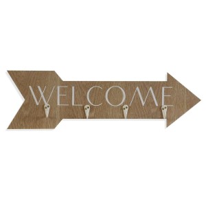 Wandgarderobe Versa Welcome Holz MDF 4 x 14,5 x 48 cm