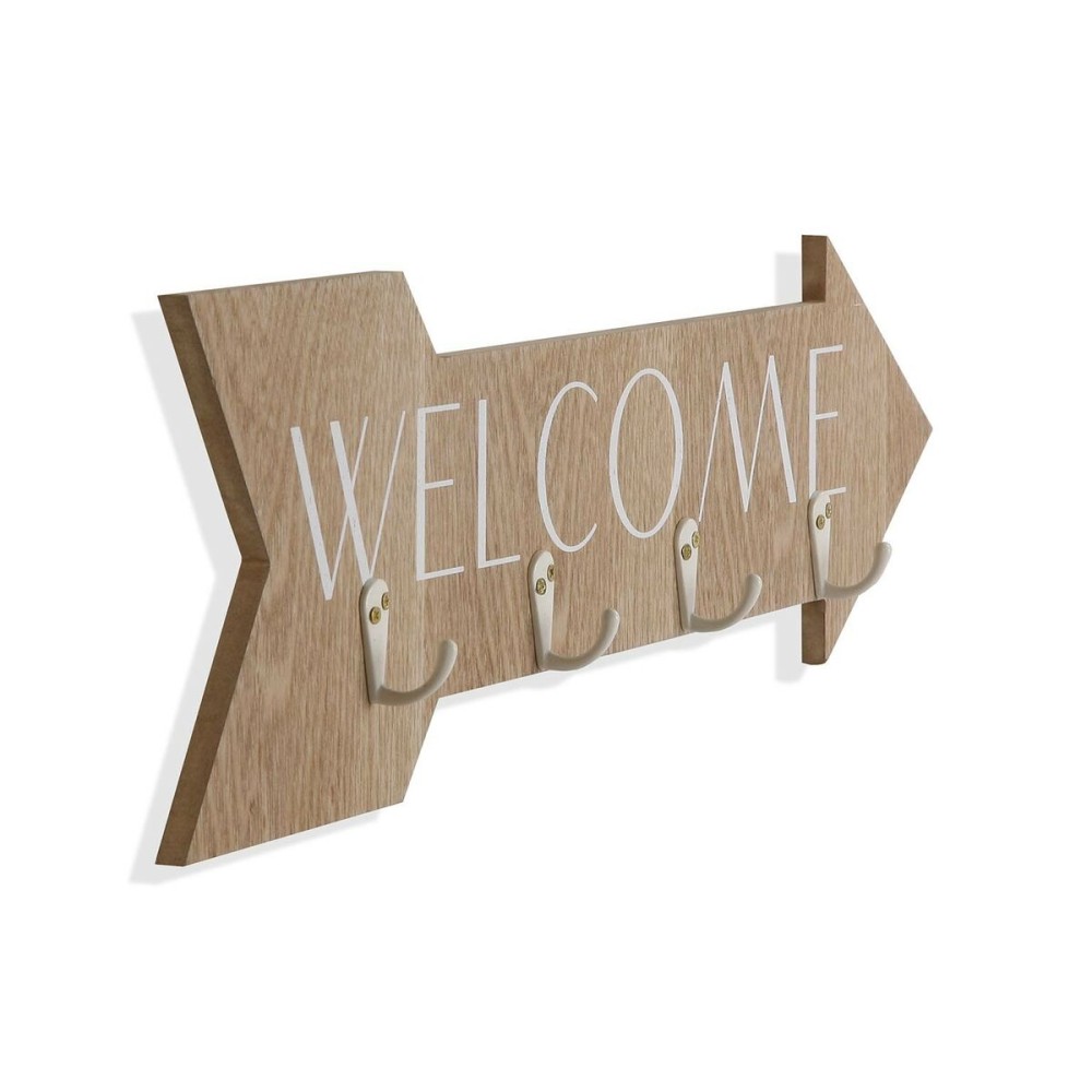 Wandgarderobe Versa Welcome Holz MDF 4 x 14,5 x 48 cm