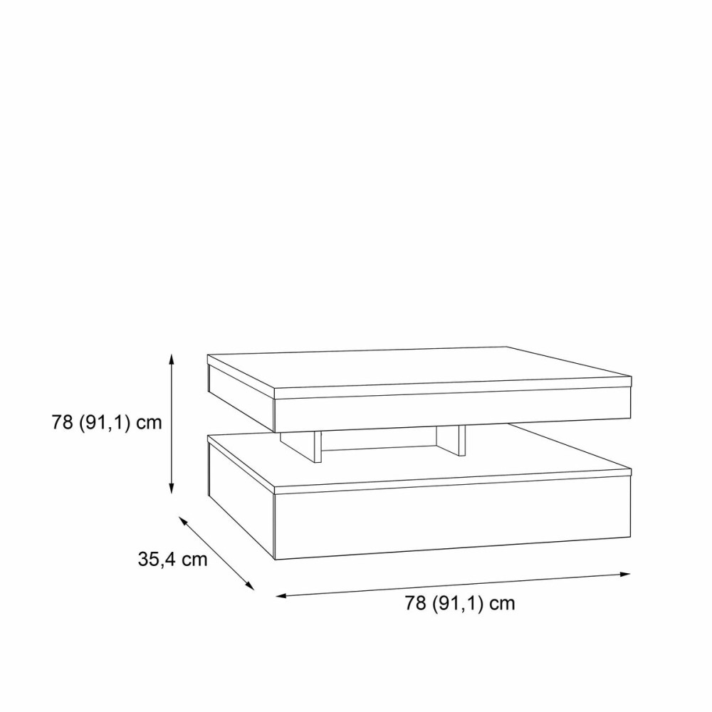 Table Basse Marron 78 x 78 x 36 cm