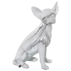 Decorative Figure Alexandra House Living Plastic Dog 15 x 18 x 27 cm Marble