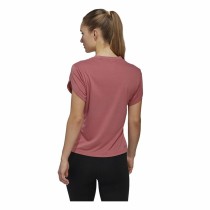 Damen Kurzarm-T-Shirt Adidas trainning Floral  Dunkelrosa