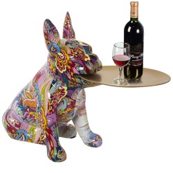 Figurine Décorative Alexandra House Living Multicouleur Plastique Chien 22 x 34 x 29 cm Plateau