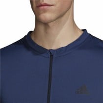 Herren Langarm-T-Shirt Adidas Training 1/4-Zip Dunkelblau