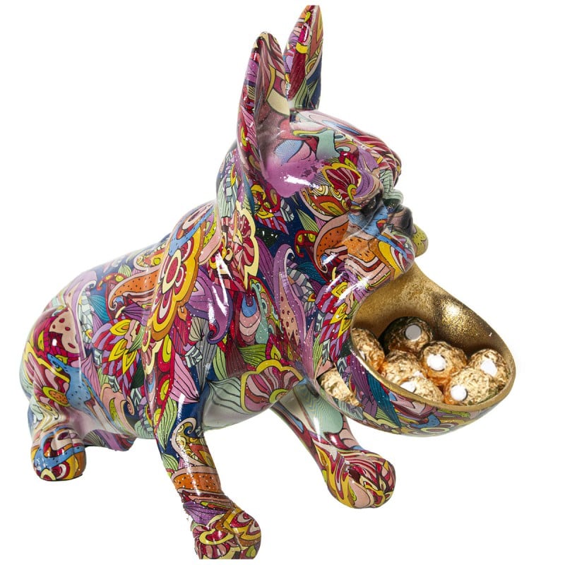 Figurine Décorative Alexandra House Living Multicouleur Plastique Chien 19 x 32 x 27 cm Bol