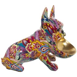 Figurine Décorative Alexandra House Living Multicouleur Plastique Chien 19 x 32 x 27 cm Bol