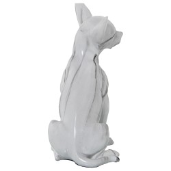 Decorative Figure Alexandra House Living Plastic Dog 15 x 18 x 27 cm Marble