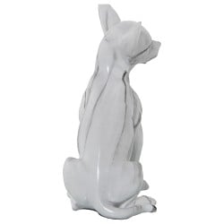 Deko-Figur Alexandra House Living Kunststoff Hund 15 x 18 x 27 cm Marmor