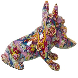 Deko-Figur Alexandra House Living Bunt Kunststoff Hund 19 x 32 x 27 cm Schüssel