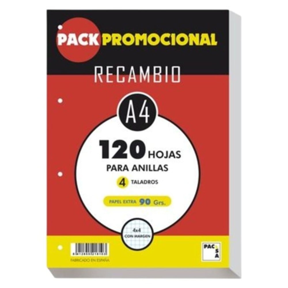 Feuilles quadrillées Pacsa A4 120 Volets