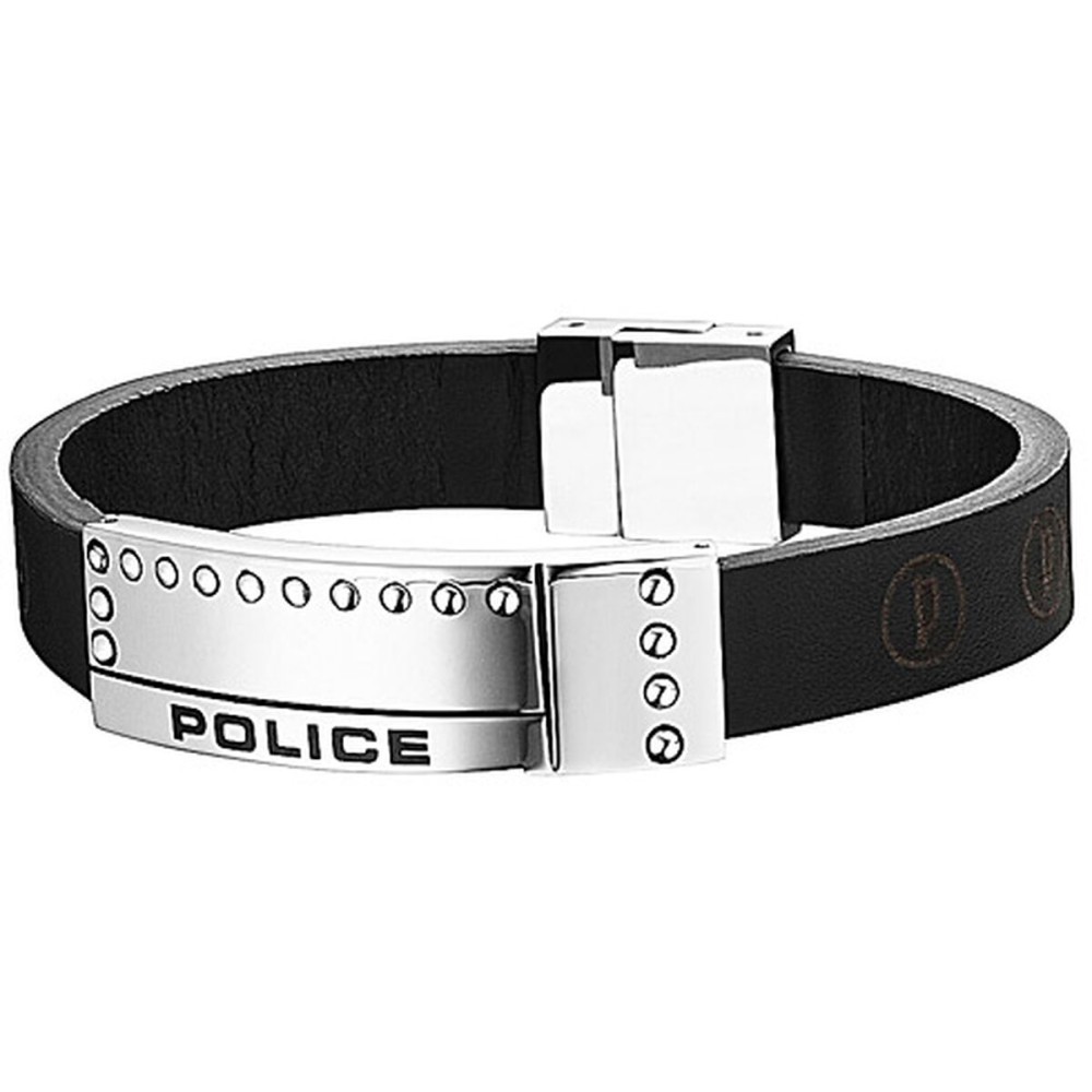 Men's Bracelet Police PJ.24643BLB.01-L Leather 18 cm