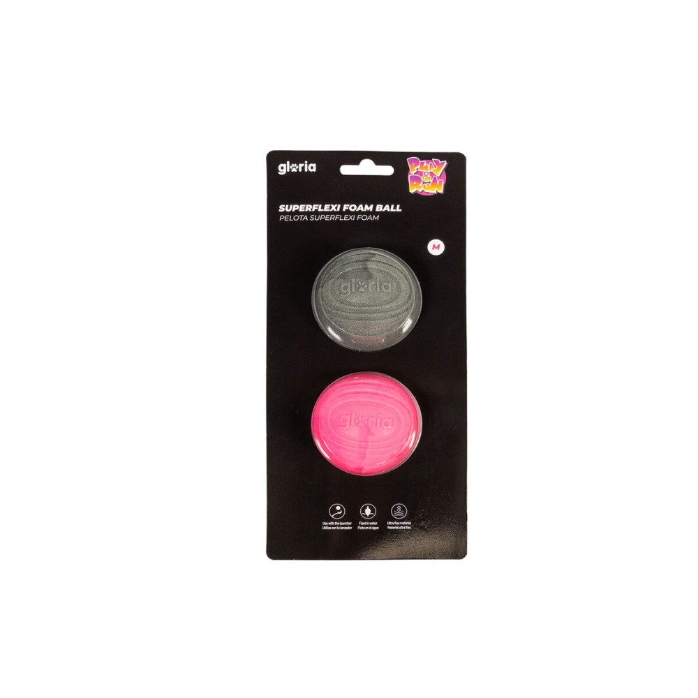 Pet Ball Gloria PLAY AND RUN Grey Foam TPR M 6,35 cm 2 Units