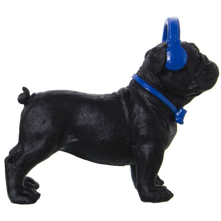 Figurine Décorative Alexandra House Living Bleu Noir Plastique Chien Casque 11 x 22 x 19 cm