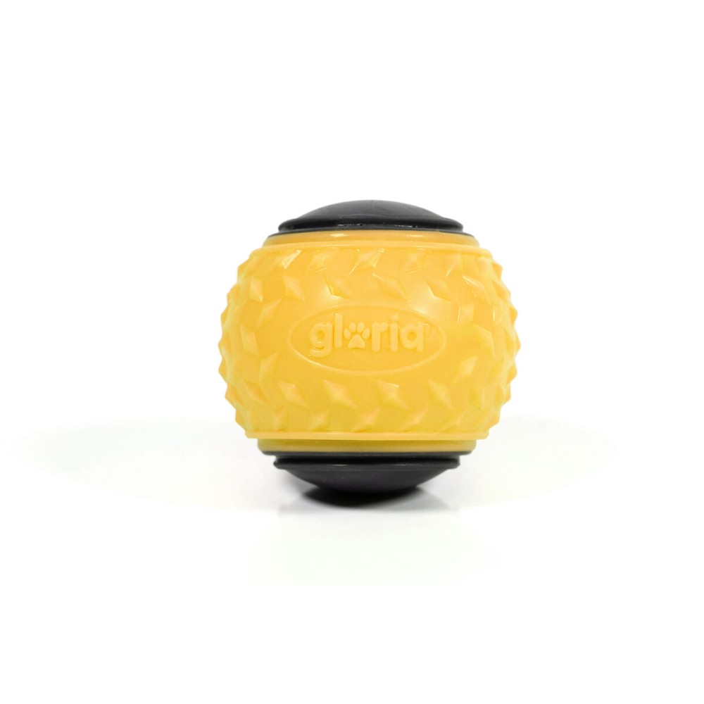 Ball für Haustiere Gloria PLAY AND RUN Gelb TPR M 6,35 cm 2 Stück
