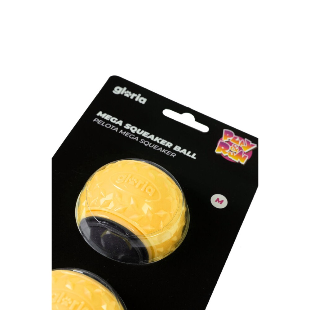 Ball für Haustiere Gloria PLAY AND RUN Gelb TPR M 6,35 cm 2 Stück