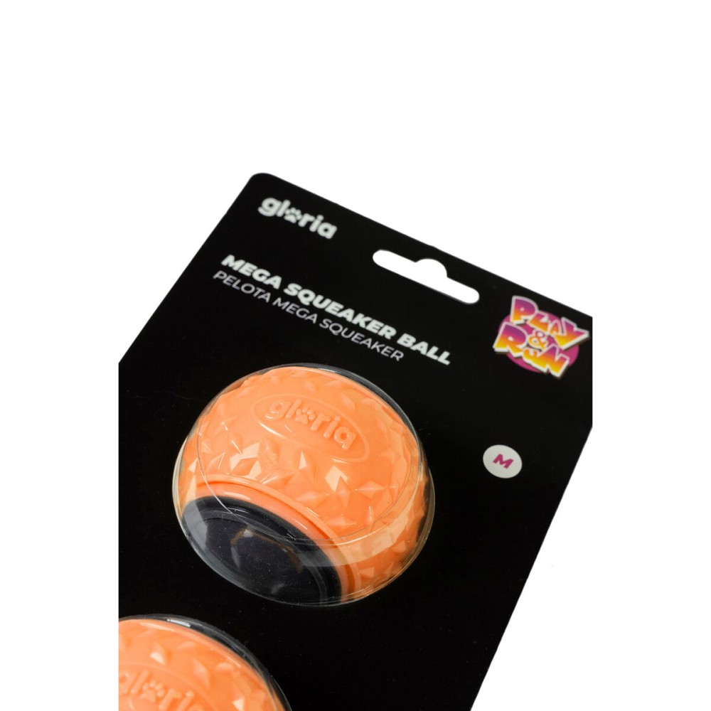 Boule pour animaux de compagnie Gloria PLAY AND RUN Orange TPR M 6,35 cm 2 Unités