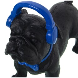 Figurine Décorative Alexandra House Living Bleu Noir Plastique Chien Casque 11 x 22 x 19 cm