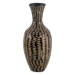 Vase Schwarz Beige 25 x 25 x 59 cm